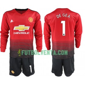 Camiseta de fútbol Manchester United DE GEA 1 Niño 1ª equipación 2018/2019 Manga Larga